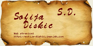 Sofija Diskić vizit kartica